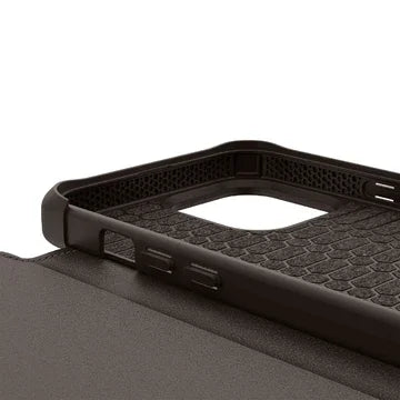 Itskins Hybrid Folio iPhone 13 Pro Cover - Brown With Real Leather - Tashqila Itskins Hybrid Folio iPhone 13 Pro Cover - Brown With Real Leather - Tashqila